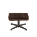 Relax Fauteuil + hokker Metaal | Textiel Donker bruin-Fauteuils-J-Line