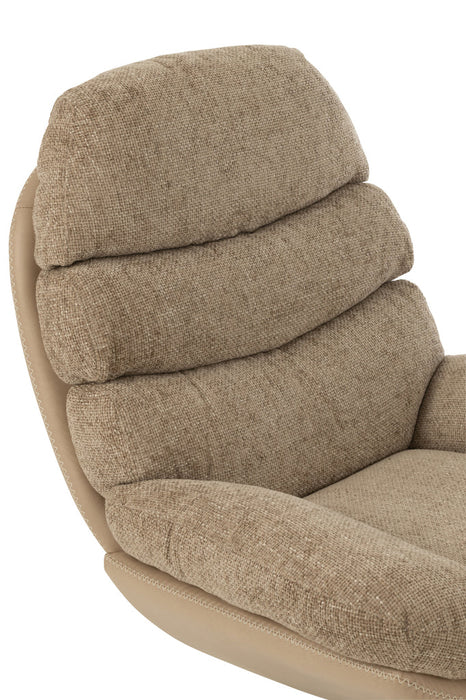 Relax Zetel + voetbank metaal/multiplex donkergrijs/zwart-Fauteuils-J-Line
