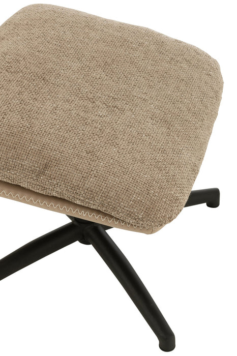 Relax Zetel + voetbank metaal/multiplex donkergrijs/zwart-Fauteuils-J-Line