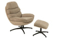 Relax Zetel + voetbank metaal/multiplex donkergrijs/zwart-Fauteuils-J-Line