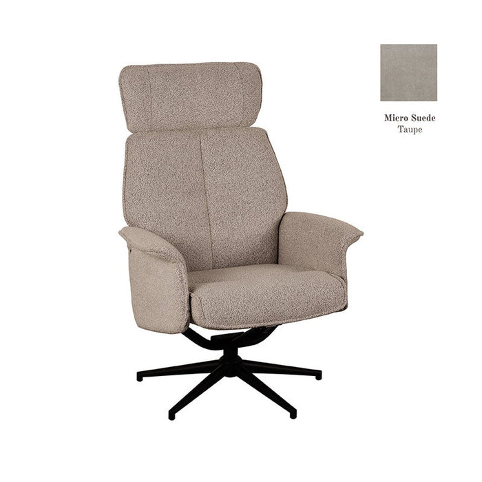 Relaxfauteuil Verdal 77x79x109 cm Suede Taupe-Fauteuils-LABEL51