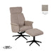 Relaxfauteuil Verdal + Ottomane 77x79x109 cm Suede Taupe-Fauteuils-LABEL51