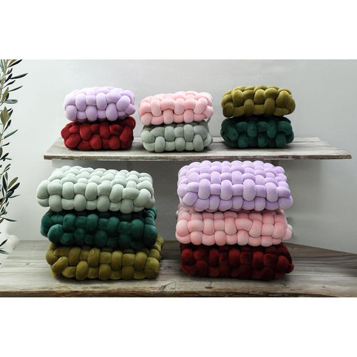 Roa Mint Groen Polyester Hand Woven Sierkussen Rectan-Decoratief kussen-PTMD