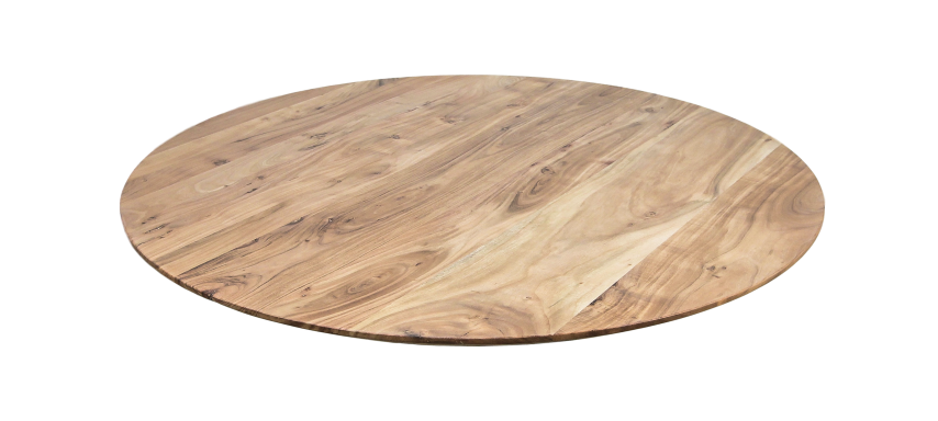 Rond tafelblad Zurich - ø80x3,8 - Naturel - Acaciahout-Ronde tafelbladen-HSM Collection