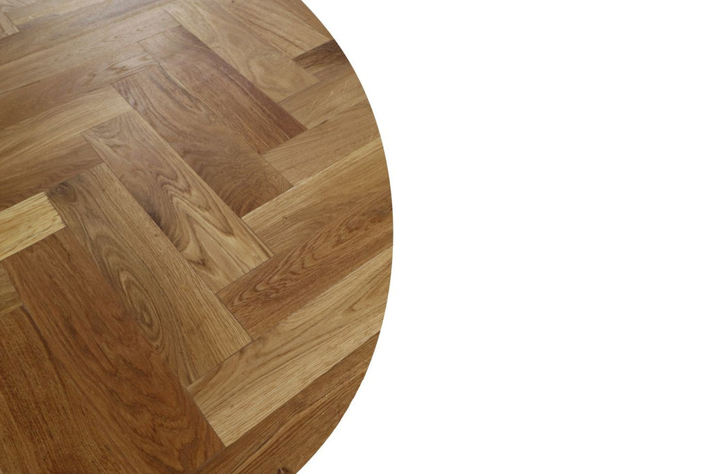 Rond tafelblad visgraat - ø130x4 - Naturel - Eiken-Ronde tafelbladen-HSM Collection