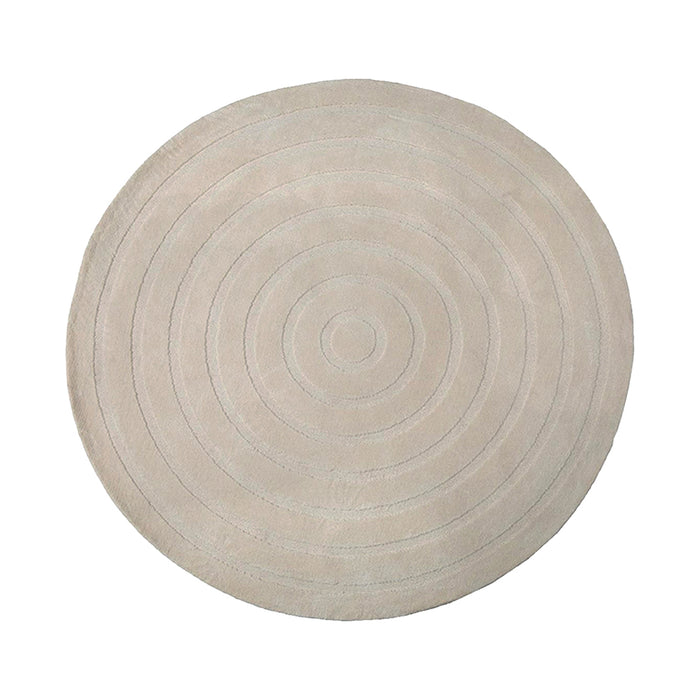 Rond vloerkleed 200x200 Agra Polyester Taupe-Ronde vloerkleden-LABEL51