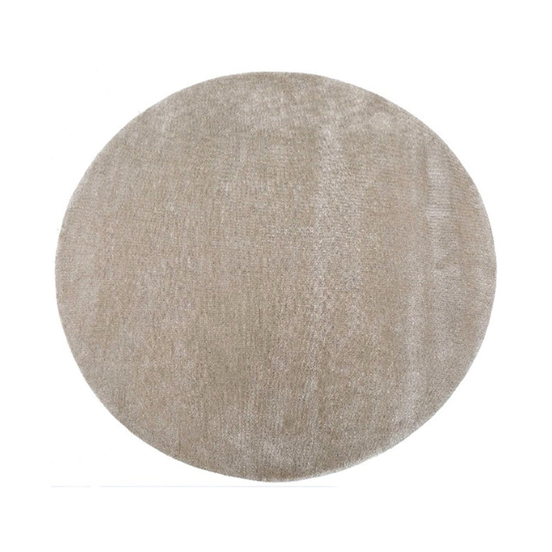 Rond vloerkleed 200x200 Mila Polyester Taupe-Ronde vloerkleden-LABEL51