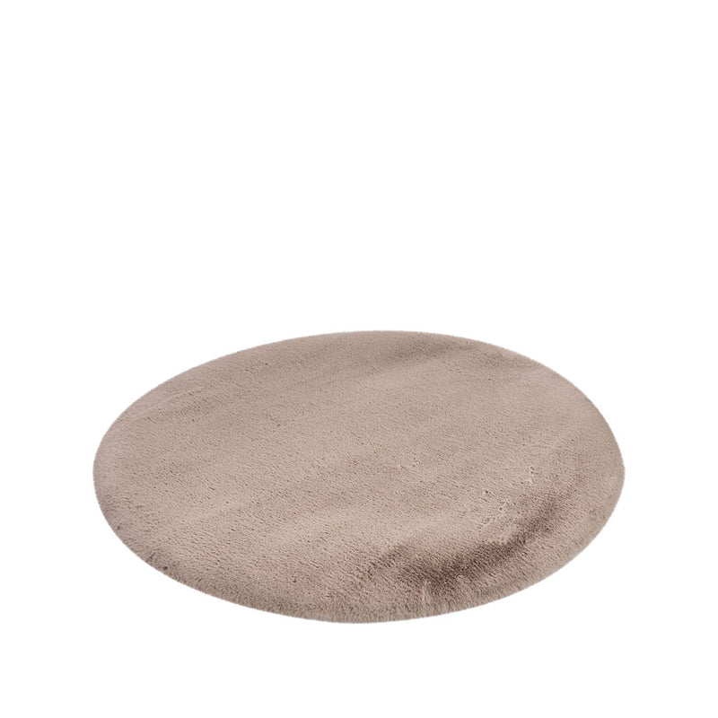 Rond vloerkleed Vloerkleden Indy Taupe Polyester 200x200 cm Rond-Ronde vloerkleden-LABEL51