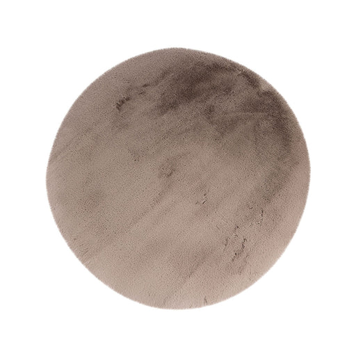 Rond vloerkleed Vloerkleden Indy Taupe Polyester 200x200 cm Rond-Ronde vloerkleden-LABEL51