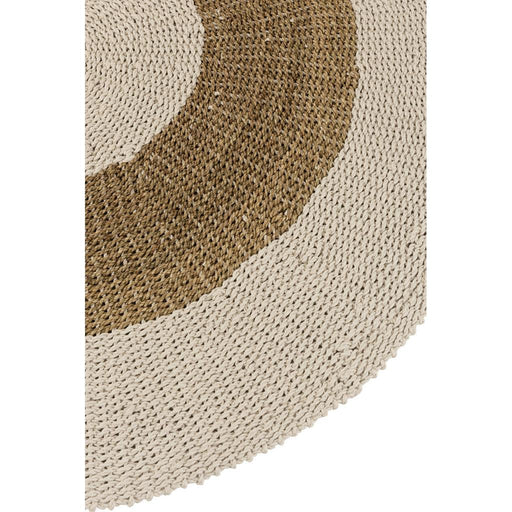 Rond vloerkleed Wit Zeegras Rond 150 cm 150x150x1 cm-Ronde vloerkleden-J-Line