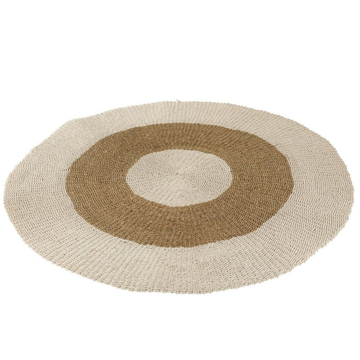 Rond vloerkleed Wit Zeegras Rond 197 cm 197x197x1 cm-Ronde vloerkleden-J-Line