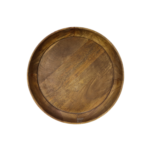 Ronde Bijzettafel Ventura-ø50x42-Naturel/Zwart-Mango/Metaal-Bijzettafels-HSM Collection