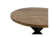 Ronde Eettafel Melbourne-130x130x76-Naturel/Zwart-Mango/Metaal-Eettafels-HSM Collection