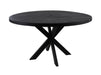 Ronde Eettafel Melbourne-150x150x76-Zwart-Mango/Metaal-Eettafels-HSM Collection