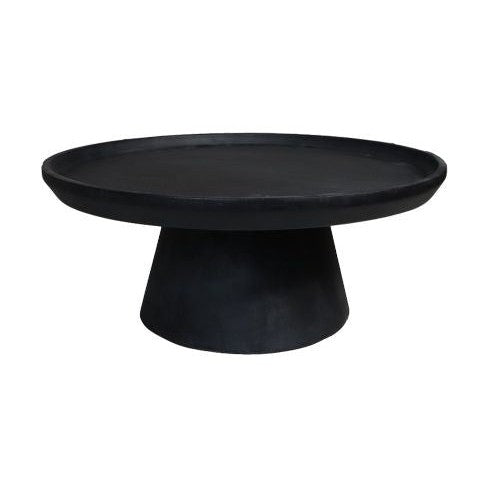 Ronde Salontafel Drum-75x75x32-Zwart-Mango-Salontafels-HSM Collection