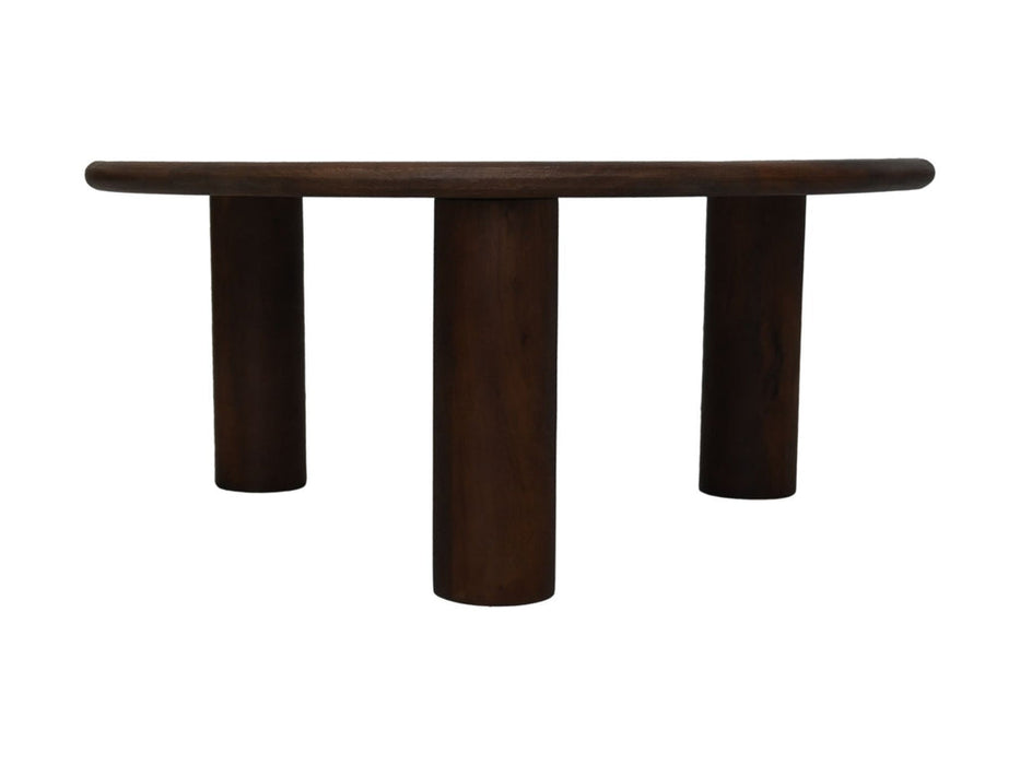 Ronde Salontafel Pillar-80x80x35-Bruin-Mango-Salontafels-HSM Collection