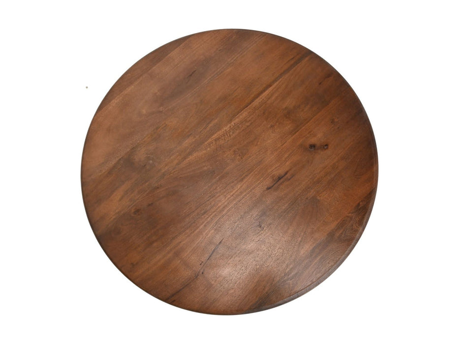 Ronde Salontafel Pillar-80x80x35-Bruin-Mango-Salontafels-HSM Collection
