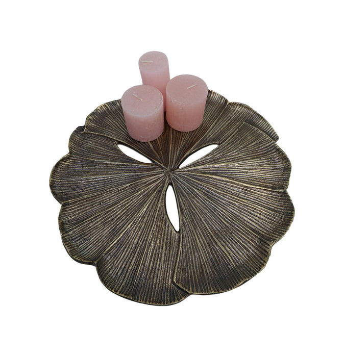 Ronde bloemschotel Fletcher - ø40 - Aluminium - brons-Woondecoratie-HSM Collection