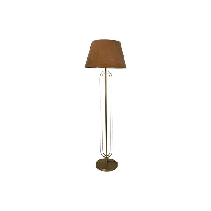 Ronde conische lampenkap - ø35-ø52x32 - Beige/goud - Velours-Lampenkappen-HSM Collection