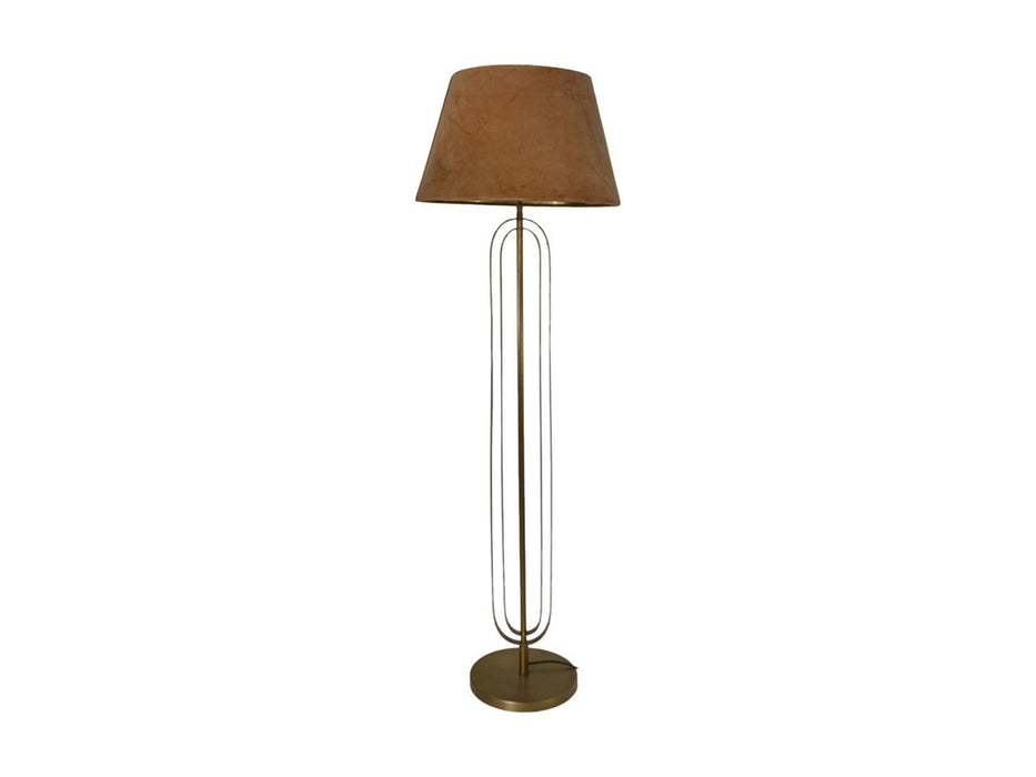 Ronde conische lampenkap - ø35-ø52x32 - Beige/goud - Velours-Lampenkappen-HSM Collection
