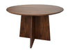 Ronde eettafel - 120x120x77 - Bruin - Mangohout-Eettafels-HSM Collection