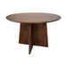 Ronde eettafel - 120x120x77 - Bruin - Mangohout-Eettafels-HSM Collection