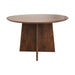 Ronde eettafel - 120x120x77 - Bruin - Mangohout-Eettafels-HSM Collection