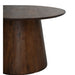 Ronde eettafel Drum - 120x120x77 - Bruin - Mangohout-Eettafels-HSM Collection