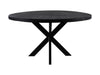 Ronde eettafel Melbourne - ø110x76 - Zwart - Mangohout/metaal-Eettafels-HSM Collection