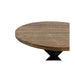 Ronde eettafel Melbourne - ø120x76 - Naturel/zwart - Mangohout/metaal-Eettafels-HSM Collection