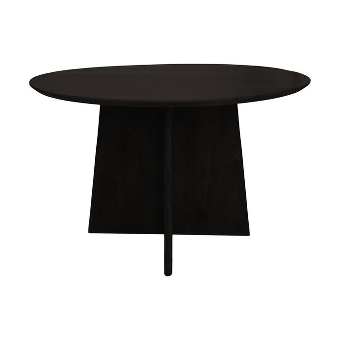 Ronde eettafel - ø120x77 - Zwart - Mangohout-Eettafels-HSM Collection