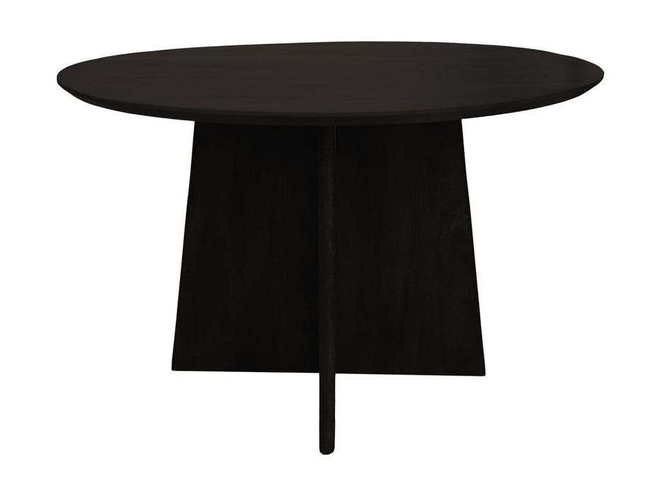 Ronde eettafel - ø120x77 - Zwart - Mangohout-Eettafels-HSM Collection