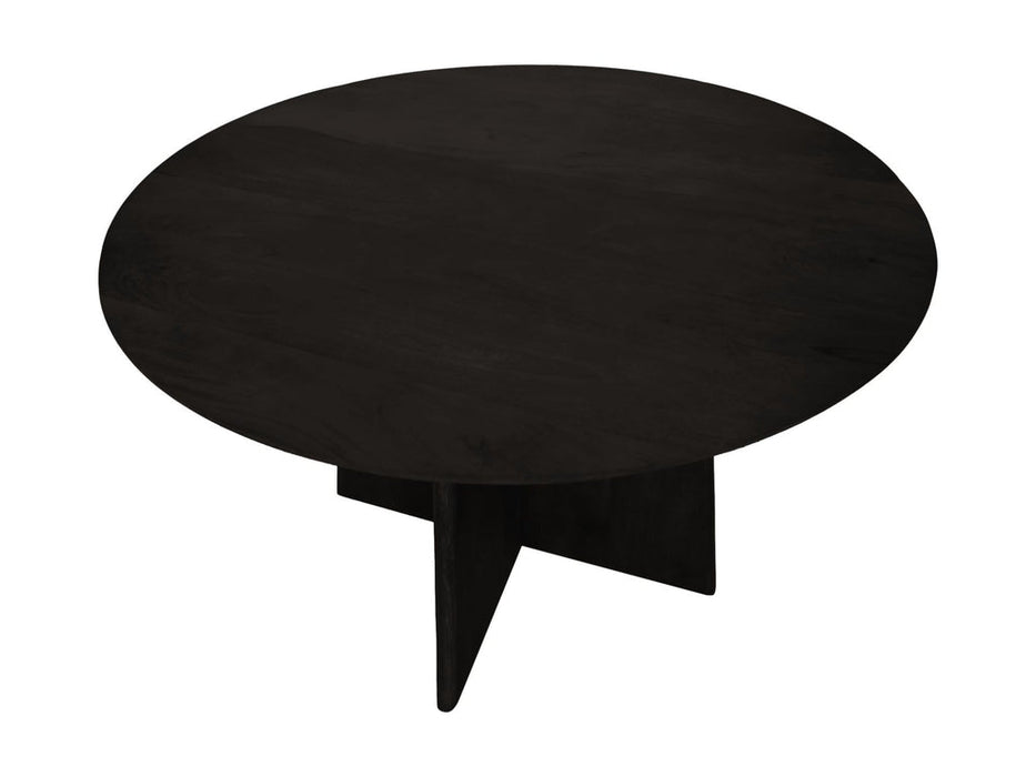 Ronde eettafel - ø120x77 - Zwart - Mangohout-Eettafels-HSM Collection