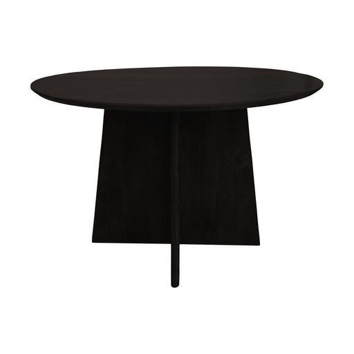 Ronde eettafel - ø120x77 - Zwart - Mangohout-Eettafels-HSM Collection