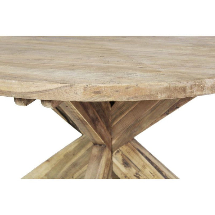 Ronde eettafel - ø130x75 - Naturel - Teak-Eettafels-HSM Collection