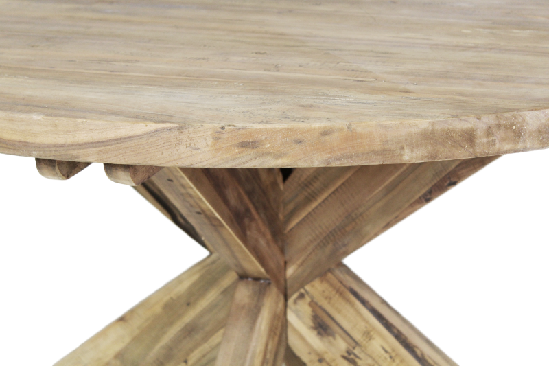 Ronde eettafel - ø130x75 - Naturel - Teak-Eettafels-HSM Collection