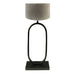 Ronde lampenkap - 25x25x18 - Lichtgrijs - Velvet-Lampenkappen-HSM Collection