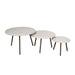 Ronde salontafelset Ohio Zand Mangohout 70 cm-Salontafels-Creating Home