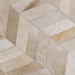 Ronde vloerkleden Joanne Beige Cowhair Patchwork Tapijt Rond L-Ronde vloerkleden-PTMD