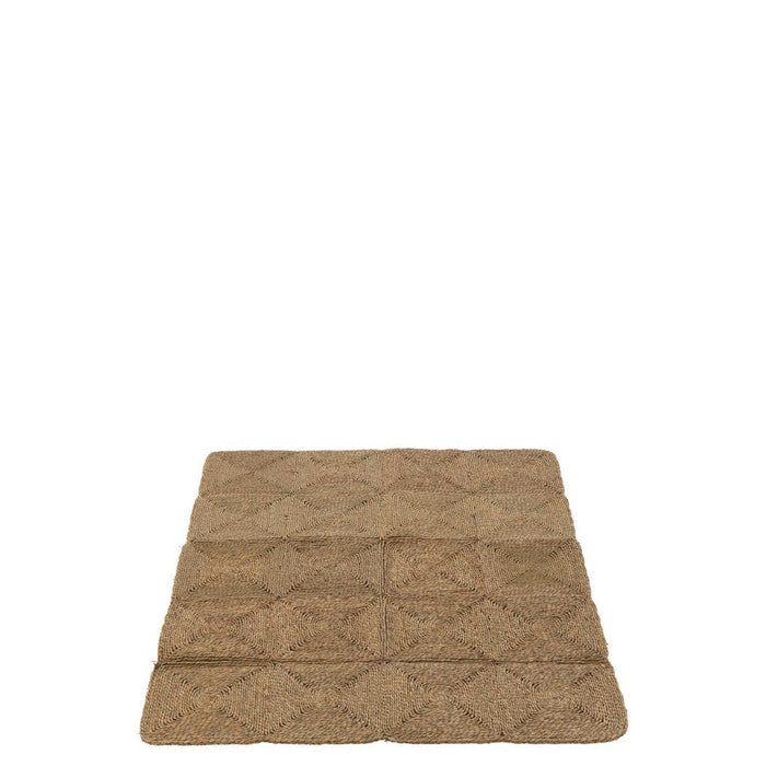 Rug Squares Woven Ropes Plastic Natural-Rechthoekige vloerkleden-J-Line