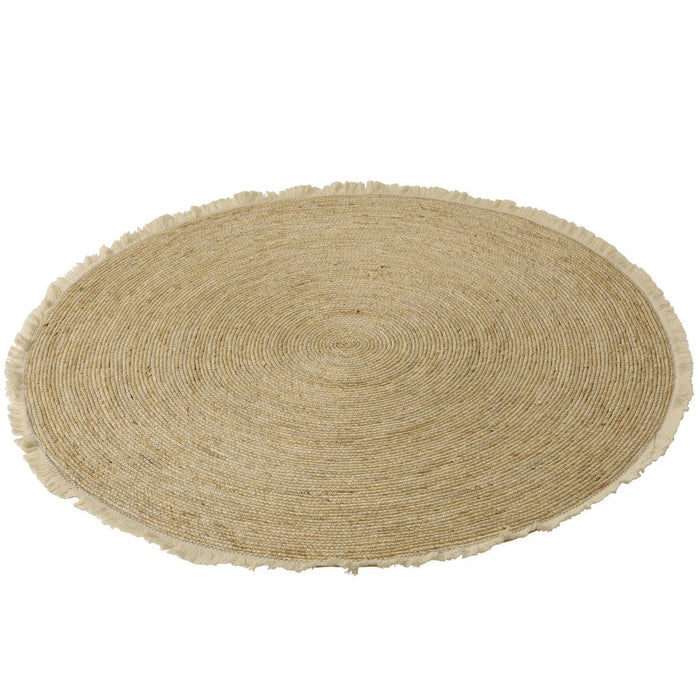 Rug Tassel Band Maize Peel/Cotton Beige White-Ronde vloerkleden-J-Line