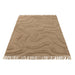 Rug Tufted Curves/Fringes Wool Beige-rec-J-Line