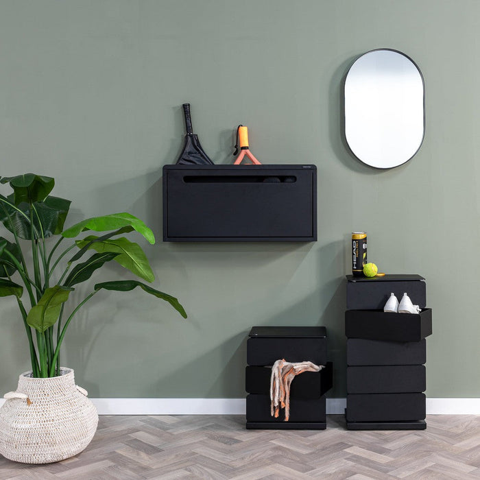 SPORTIVA Schoenenkast | Zwart | Staal | 18x76x38 Spinder Design-Schoenenrekken-Spinder