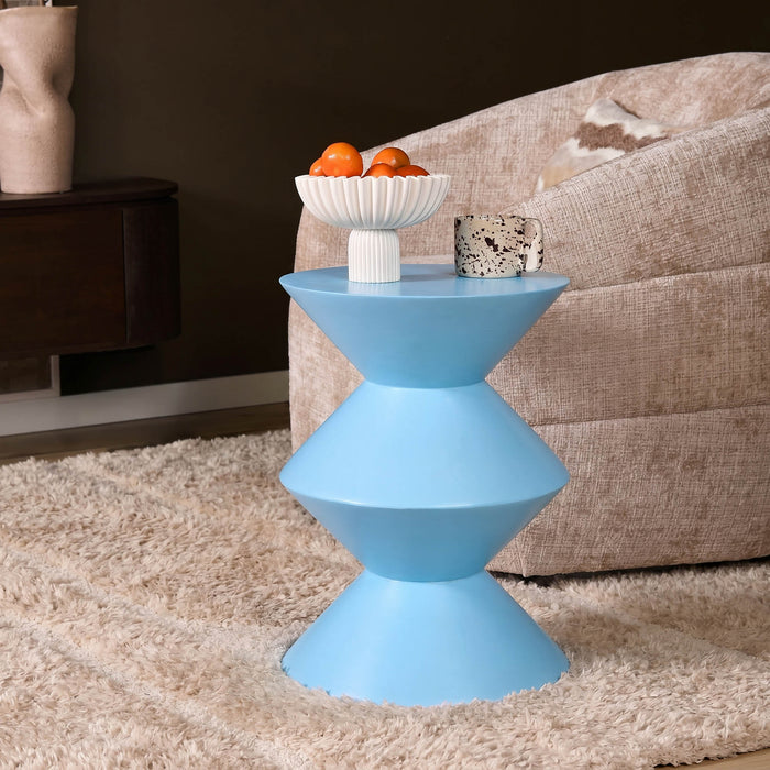 STARFURN Bijzettafel Blauw Mangohout 33 cm 33x33x45 cm-Bijzettafels-Starfurn