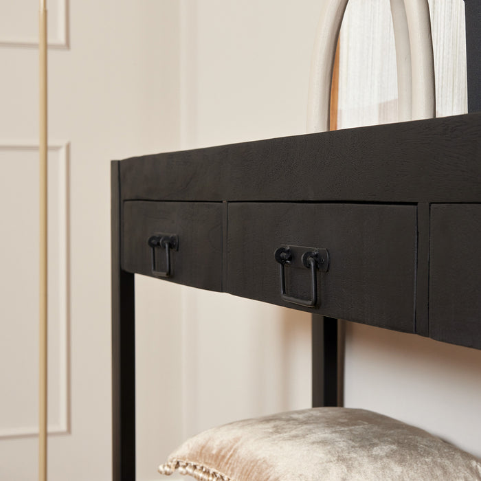 STARFURN Bijzettafel Boaz Zwart 150 cm 150x35x76 cm-Bijzettafels-Starfurn