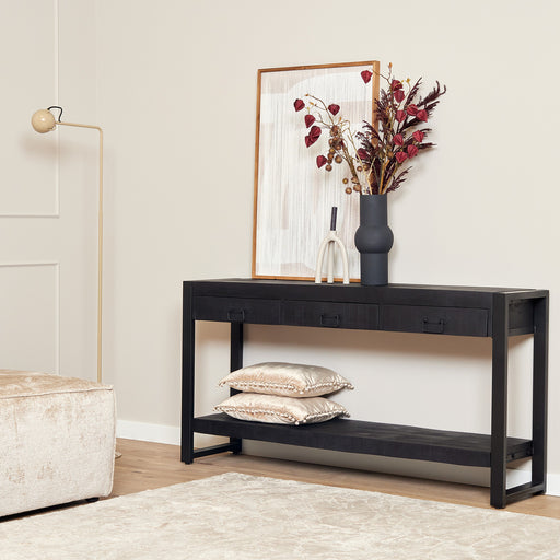 STARFURN Bijzettafel Boaz Zwart 150 cm 150x35x76 cm-Bijzettafels-Starfurn