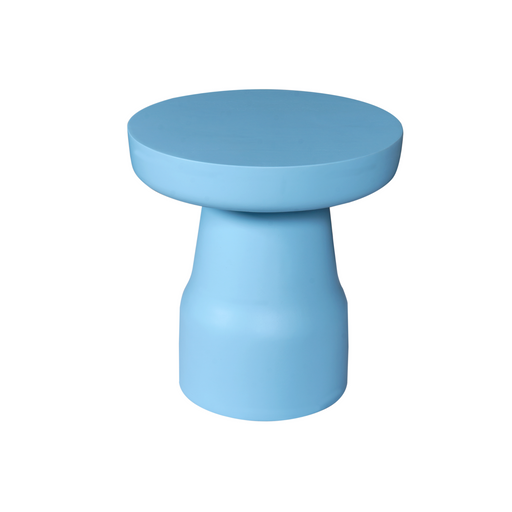 STARFURN Bijzettafel Drum Blauw Mangohout 40 cm 40x40x42 cm-Bijzettafels-Starfurn