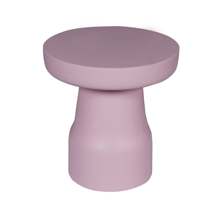 STARFURN Bijzettafel Drum Roze Mangohout 40 cm 40x40x42 cm-Bijzettafels-Starfurn