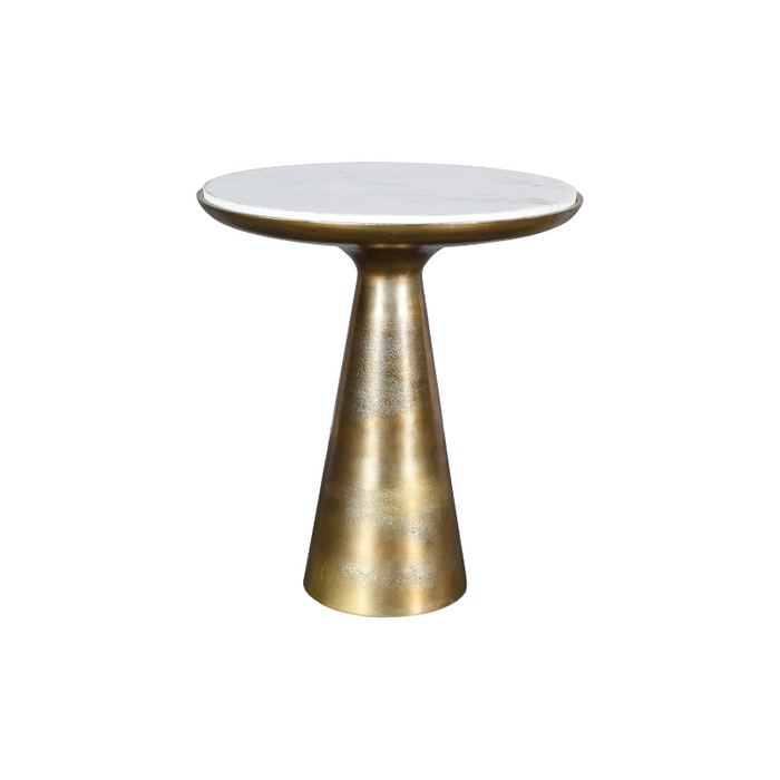 STARFURN Bijzettafel Essy Groot Wit marmer 45 cm 45x45x50 cm-Bijzettafels-Starfurn