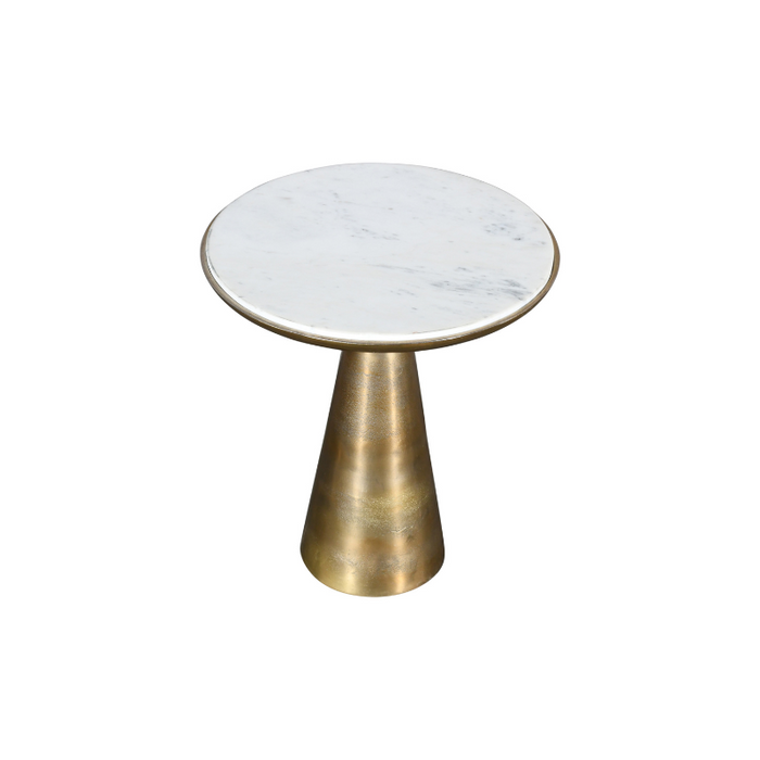 STARFURN Bijzettafel Essy Groot Wit marmer 45 cm 45x45x50 cm-Bijzettafels-Starfurn